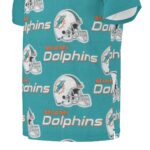 Miami Dolphins Zubaz All-Over Print  Men's African Dashiki Shirt - Image 3