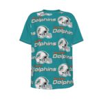 Miami Dolphins Zubaz All-Over Print Men's O-neck Short Sleeve T-shirt - Image 2