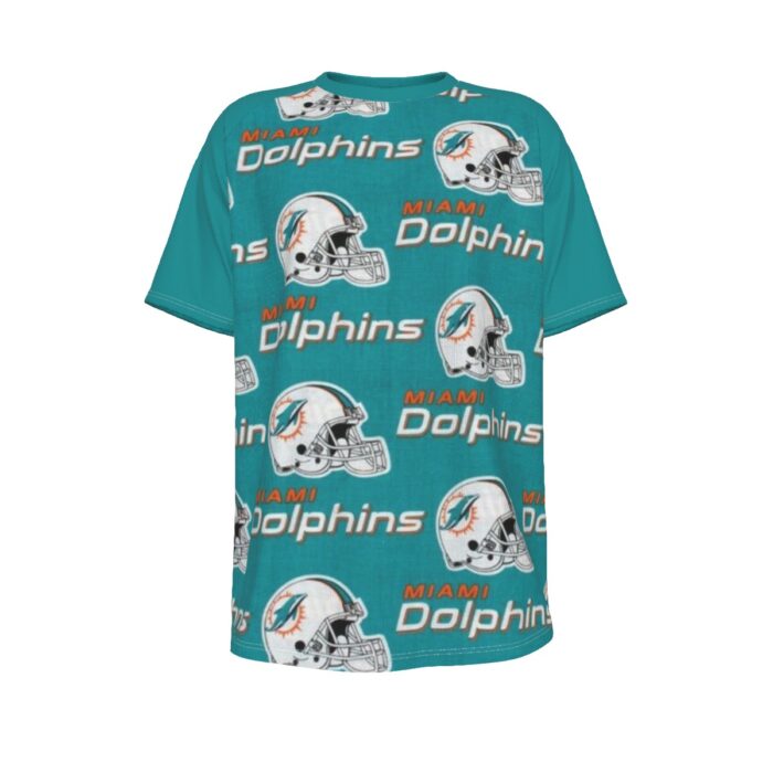 Miami Dolphins Zubaz All-Over Print Men's O-neck Short Sleeve T-shirt - Image 2