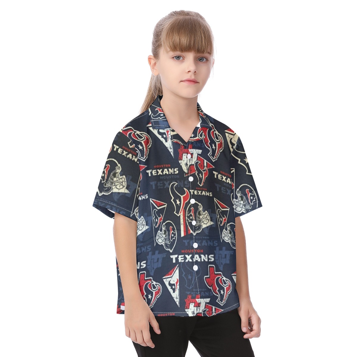 Houston Texans Kid's Hawaiian Vacation Shirt - Image 2