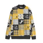 Pittsburgh Steelers Zubaz All-Over Print Unisex Mid-high Collar Drop Shoulder Sweatshirt - Image 2