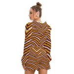 Washington Commanders Zubaz Women's Mirco Fleece Hoodie And Shorts Set - Image 4
