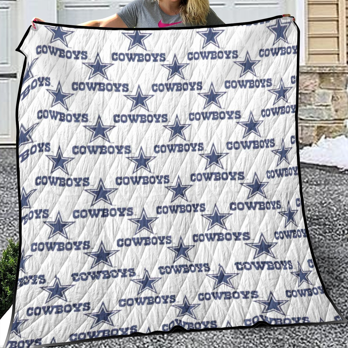 Dallas Cowboys Zubaz Lightweight & Breathable Quilt With Edge-wrapping Strips - Image 2