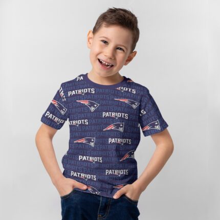 New England Patriots Zubaz All-Over Print Kid's T-Shirt