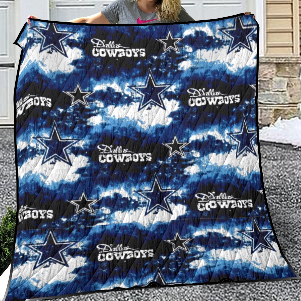 Dallas Cowboys Zubaz Lightweight & Breathable Quilt With Edge-wrapping Strips - Image 2