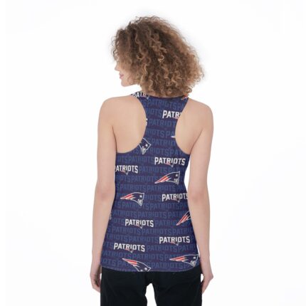 New England Patriots All-Over Print Women's Racerback Tank Top