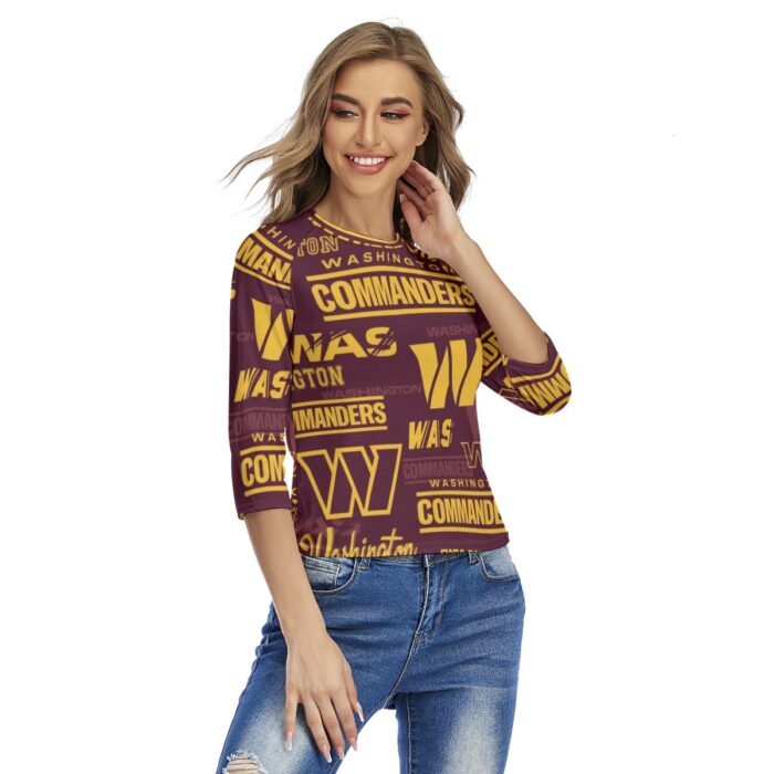 Washington Commanders Women's Raglan Sleeves T-shirts - Image 3