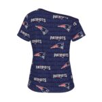 New England Patriots Zubaz All-Over Print Women's Off-Shoulder T-shirt - Image 2