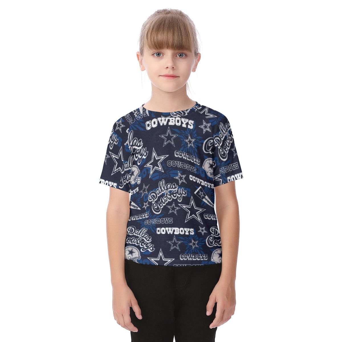 Dallas Cowboys Zubaz All-Over Print Kid's Raglan Sleeve T-shirt - Image 4