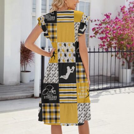 Pittsburgh Steelers All-Over Print Women's Midi Dress