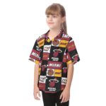 Miami Heat Kid's Hawaiian Vacation Shirt - Image 3