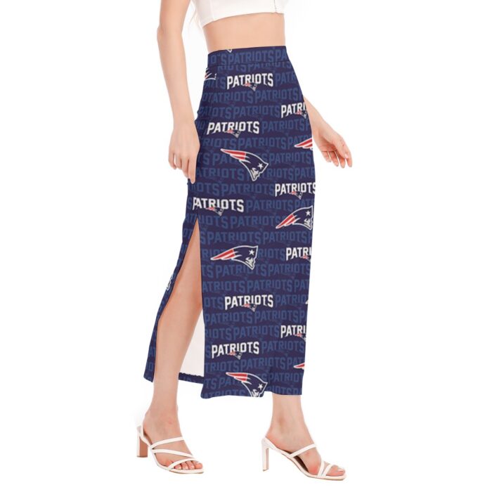 New England Patriots Zubaz All-Over Print Women's Side Slit Skirt - Image 4