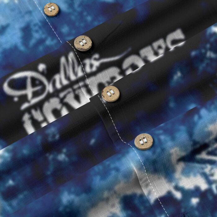 Dallas Cowboys Zubaz All-Over Print Men's Casual Hawaiian Short Sleeve Shirt | 125GSM Cotton - Image 1