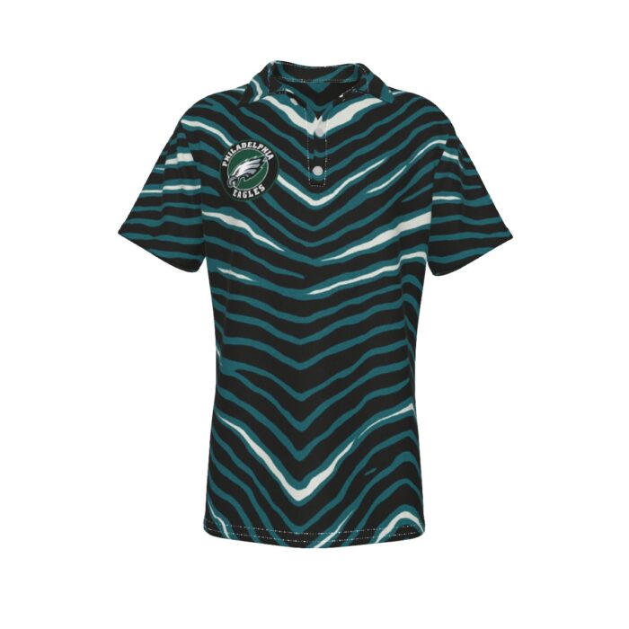 Philadelphia Eagles Zubaz All-Over Print Men's Polo Shirt - Image 1