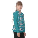 Miami Dolphins Zubaz All-Over Print Kid's Raglan Pullover Hoodie - Image 3