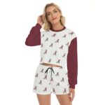 Alabama Crimson Tide Women's Short Sweatshirt And Pants Suit