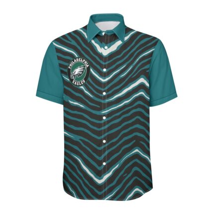 Philadelphia Eagles Zubaz All-Over Print Unisex Collared Shirt|115GSM Cotton poplin