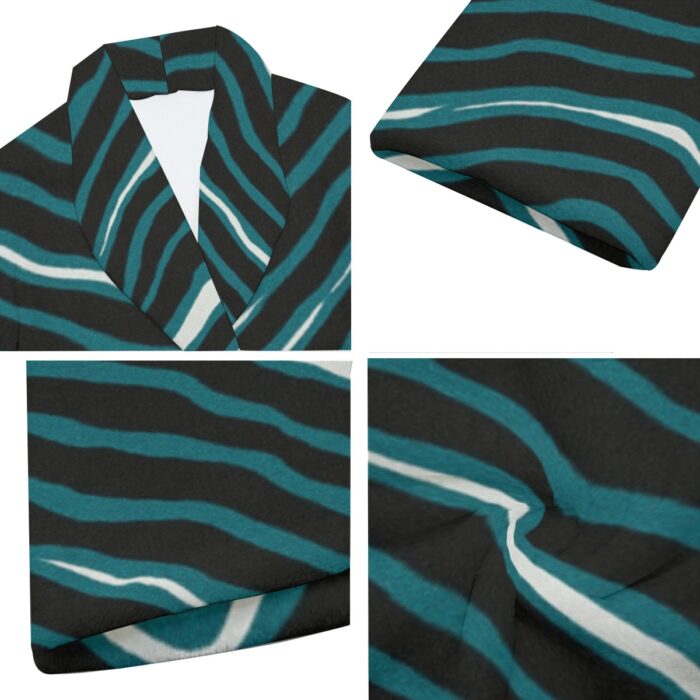 Philadelphia Eagles Zubaz All-Over Print Men's Borg Fleece Robe - Image 7