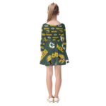 Green Bay Packers All-Over Print Kid's Long Sleeve Dress