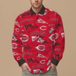 Cincinnati Reds Men's Slim Fit Long Sleeve Shirt