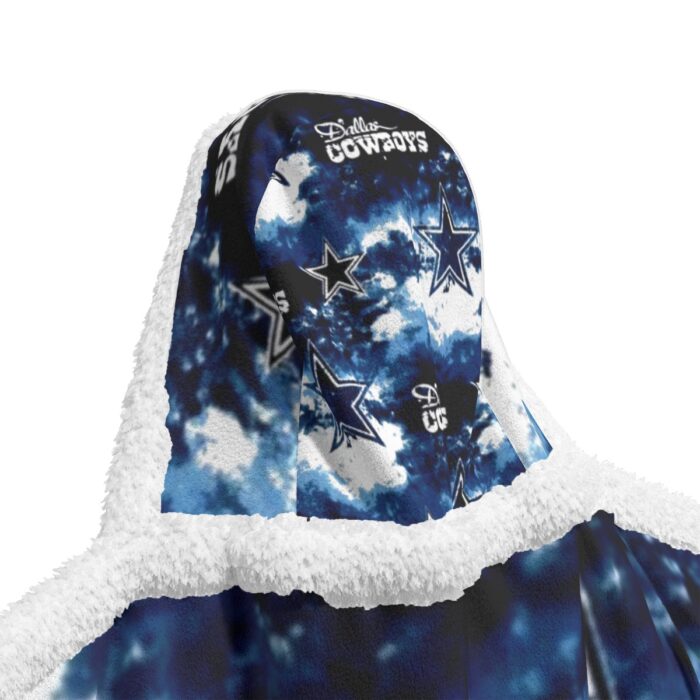 Dallas Cowboys Zubaz All-Over Print Unisex Wearable Hooded Blanket - Image 2