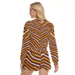 Washington Commanders Zubaz Women's Short Sweatshirt And Pants Suit - Image 4