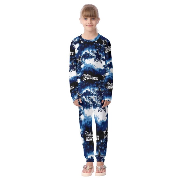 Dallas Cowboys Zubaz All-Over Print Kid's Pajamas Set - Image 4