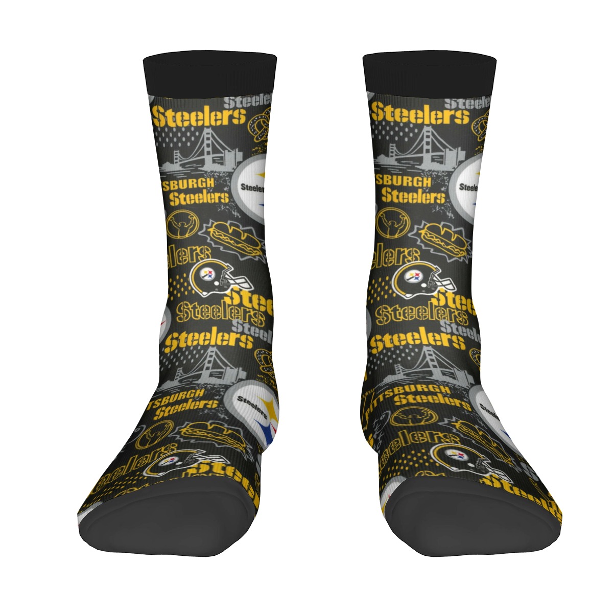 Pittsburgh Steelers Zubaz Contrast Color Socks For the USA - Image 5