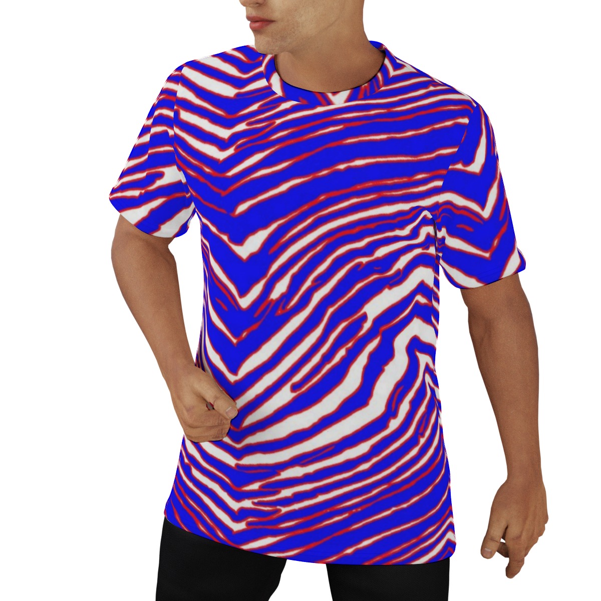 Buffalo Bills Zubaz Eco-friendly All-Over Print Men's Short Sleeve T-shirt