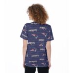 New England Patriots Zubaz All-Over Print Women's O-Neck T-Shirt|180 GSM Jersey - Image 4