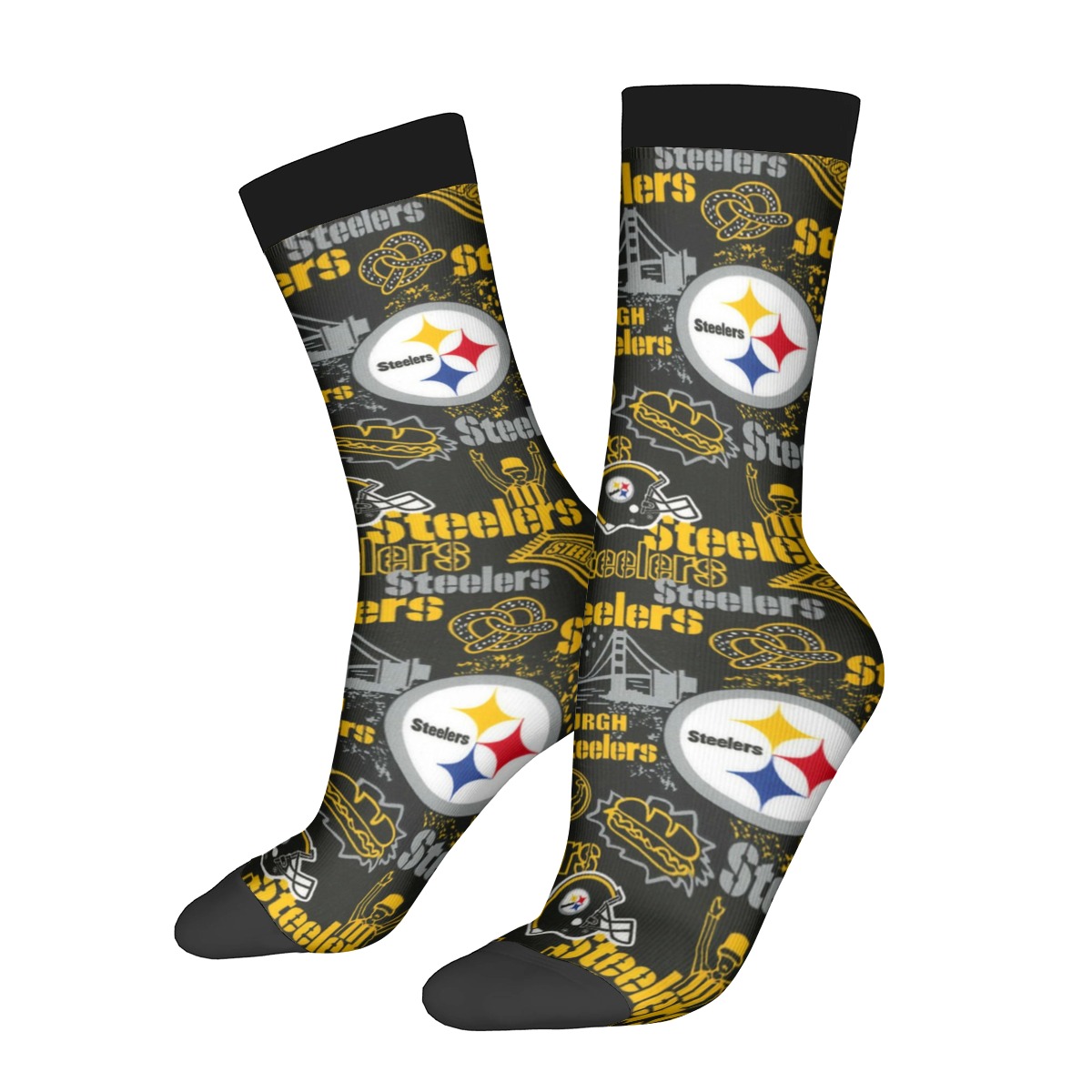Pittsburgh Steelers Zubaz Contrast Color Socks For the USA - Image 2