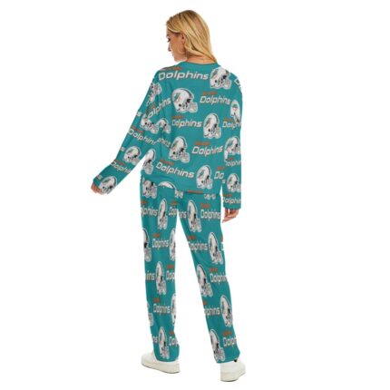 Miami Dolphins Zubaz All-Over Print Women's Pajama Suit