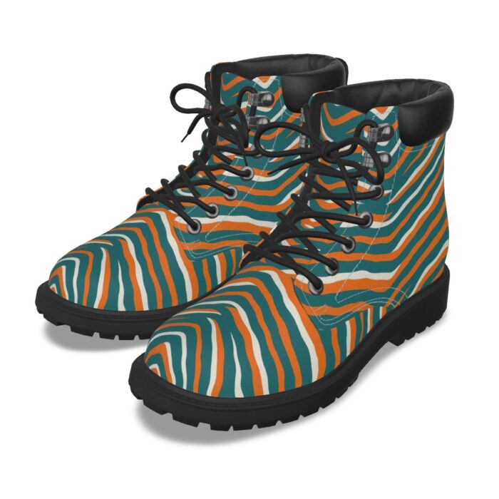 Miami Dolphins Zubaz All-Over Print Men's Short Boots - Image 8