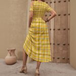 Pittsburgh Steelers All-Over Print Women's V-neck Off-shoulder Dress