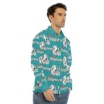 Miami Dolphins Zubaz All-Over Print Men's Lapel Collar Shirt With Concealed Placket - Image 4