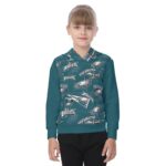 Philadelphia Eagles Zubaz All-Over Print Oversized Kid's Hoodie