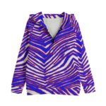 Buffalo Bills Zubaz All-Over Print Kid's Zip Up Raglan Sleeve Hoodie | 310GSM Cotton - Image 4