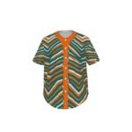 Miami Dolphins Zubaz All-Over Print Men's Short Sleeve Baseball Jersey With Pinstripes - Image 4