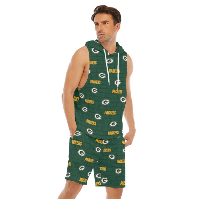 Green Bay Packers All-Over Print Men's Sleeveless Vest And Shorts Set - Image 7
