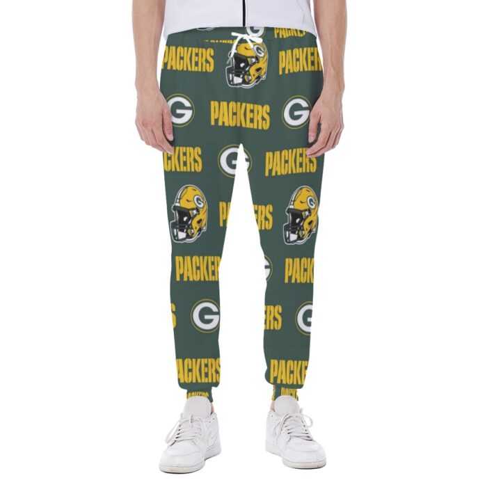 Green Bay Packers All-Over Print Men's Sweatpants - Image 1