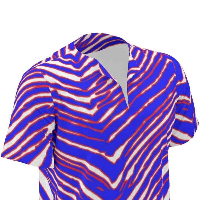 Buffalo Bills Zubaz All-Over Print  Men's African Dashiki Shirt - Image 2