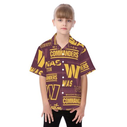 Washington Commanders  Kid's Hawaiian Vacation Shirt