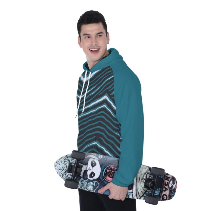 Philadelphia Eagles Zubaz All-Over Print Men's Heavy Fleece Raglan Hoodie - Image 2