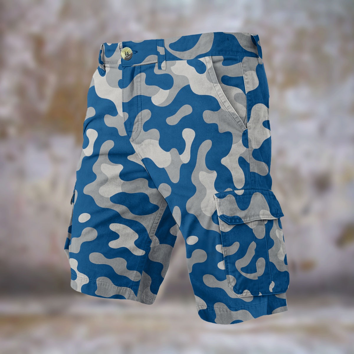 Detroit Lions football camo Cargo Shorts - Image 3