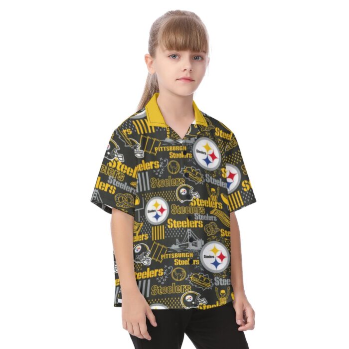 Pittsburgh Steelers  Kid's Hawaiian Vacation Shirt - Image 2