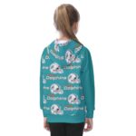 Miami Dolphins Zubaz All-Over Print Kid's Raglan Pullover Hoodie - Image 4