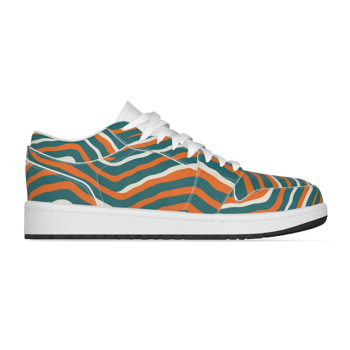 Miami Dolphins Zubaz Men's Low State Leather Stitching Shoes - Image 3