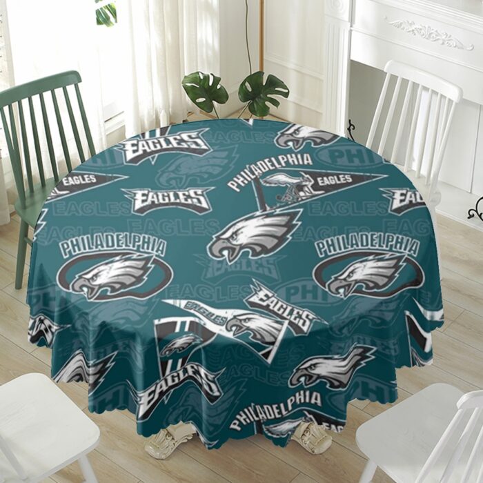 Philadelphia Eagles Zubaz Waterproof tablecloth | Round 180(gsm) - Image 1