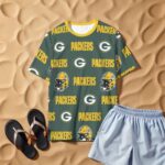 Green Bay Packers All-Over Print Men's O-Neck T-Shirt | 190GSM Cotton - Image 2