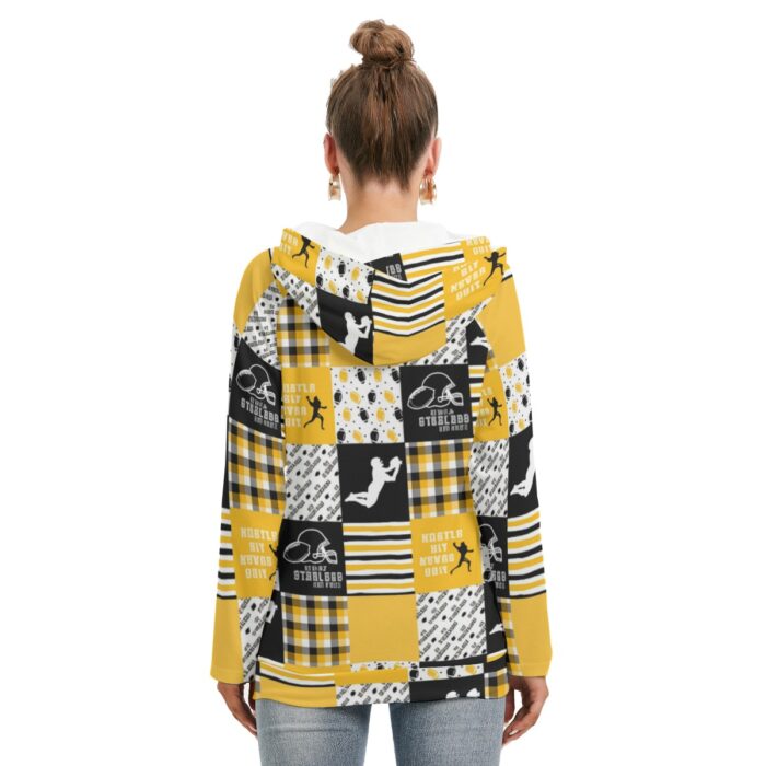 Pittsburgh Steelers Zubaz All-Over Print Women's Hoodie With Double Hood - Image 2